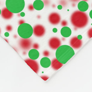 Christmas polka dot pattern fleece blanket