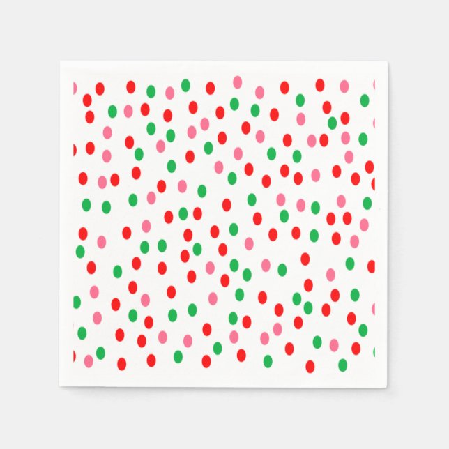 Christmas Polka Dots Napkin (Front)