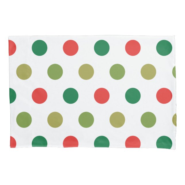 Christmas Polka Dots Pillowcase (Front)