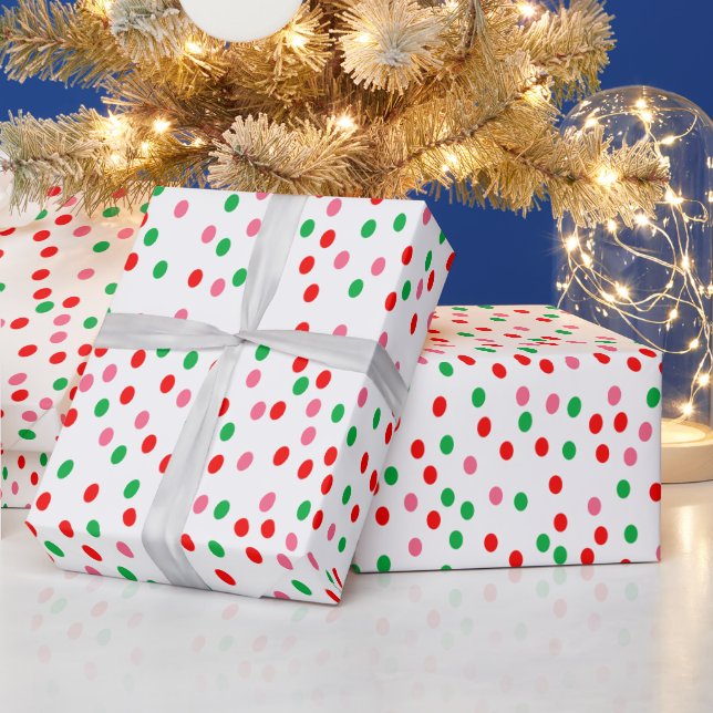 Christmas Polka Dots Wrapping Paper (Holidays)