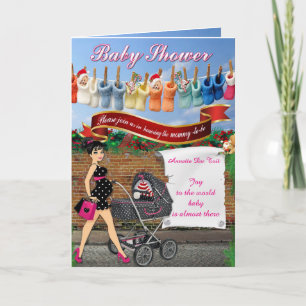 Christmas Polke Dot Baby Shower Invitation