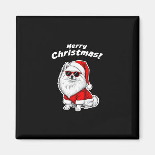 Christmas Pomeranian Funny Santa Dog Cute Holiday Magnet