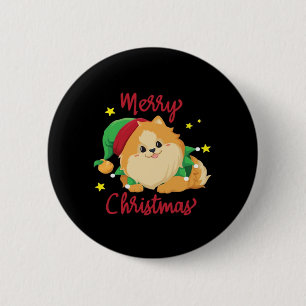 Christmas Pomeranian Merry Xmas Essential T-Shirt 6 Cm Round Badge