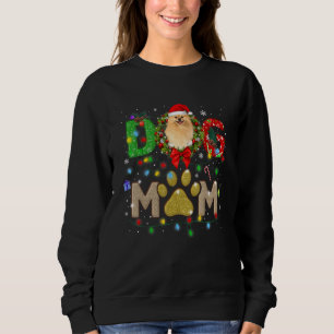Christmas Pomeranian Mum Hat Santa Scarf Plaid Dog Sweatshirt