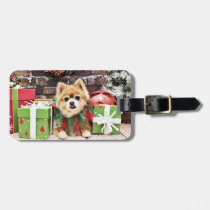 Christmas - Pomeranian - Sophie Luggage Tag