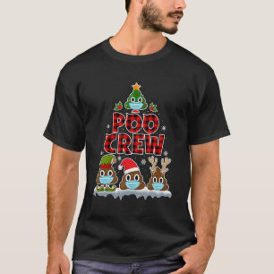 Christmas Poo Crew Shirt Face Mask Poop Emoji Red 