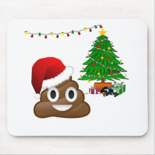 christmas poo emoji mouse mat