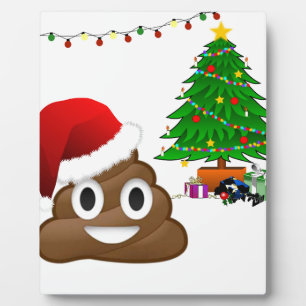 christmas poo emoji plaque