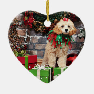 Christmas - Poodle - Dolly Ceramic Tree Decoration
