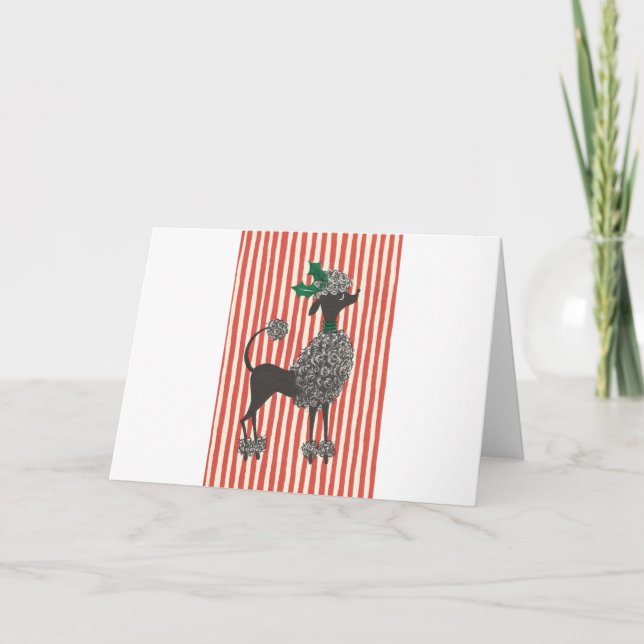 Christmas Poodle Holiday Card (Front)