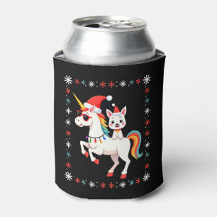 Christmas Poodle Unicorn Sunglasses Poodles T-Shir Can Cooler