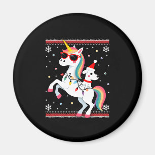 Christmas Poodle Unicorn Sunglasses Poodles T-Shir Magnet