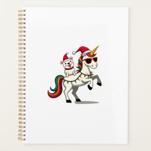 Christmas Poodle Unicorn Sunglasses Poodles T-Shir Planner