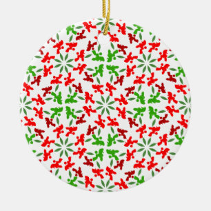 Christmas Poodles Ceramic Tree Decoration