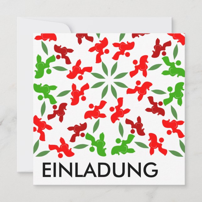 Christmas Poodles Holiday Card (Front)