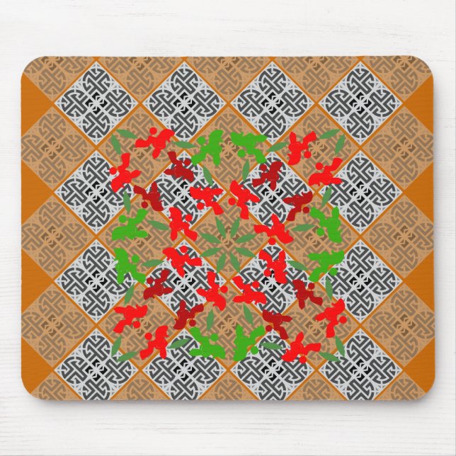 Christmas Poodles Mouse Mat (Front)