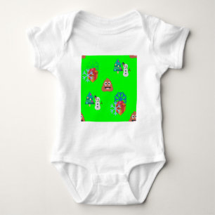 christmas poop emoji baby bodysuit