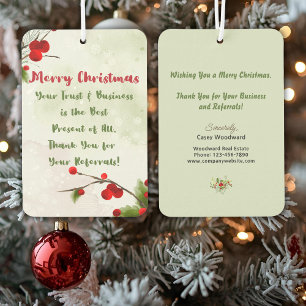 Christmas Pop by   Business Marketing Thank You  Car Air Freshener