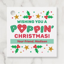 Christmas Pop It Gift Tags for Kids