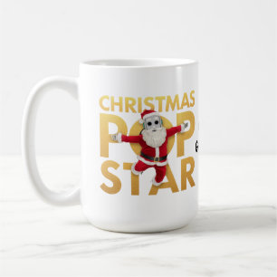 Christmas Pop Star Robot Santa Graphic Coffee Mug
