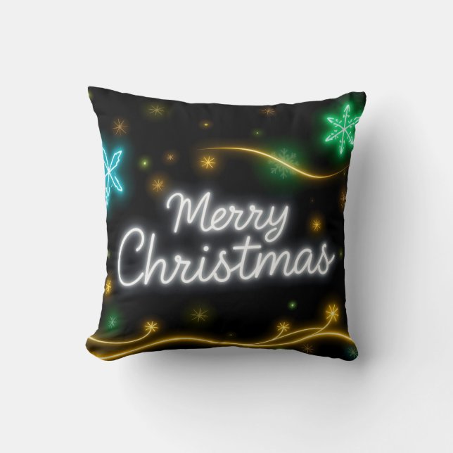 Christmas Popular Neon Holiday Collection Cushion (Front)