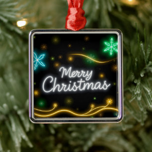 Christmas Popular Neon Holiday Collection Metal Tree Decoration