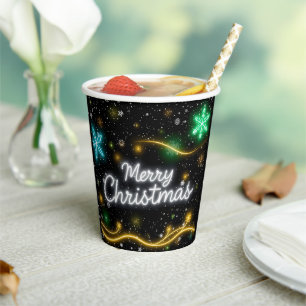 Christmas Popular Neon Holiday Collection Paper Cups