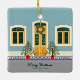 Christmas Portuguese Festive House Ceramic Ornament