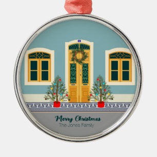 Christmas Portuguese Festive House Metal Tree Decoration
