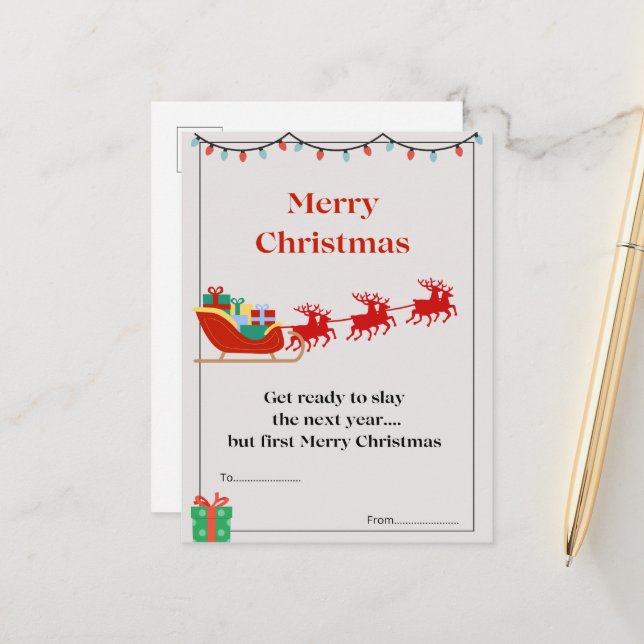 Christmas postcard (Front/Back In Situ)