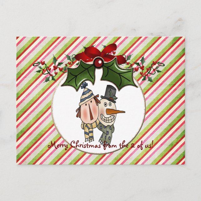 Christmas postcard...2 of us holiday postcard (Front)