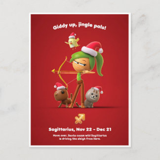 Christmas Postcard for Sagittarius