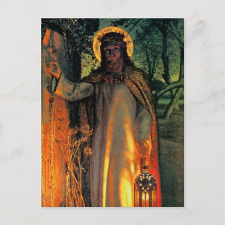 Christmas Postcard  - Light of the World by Hunt