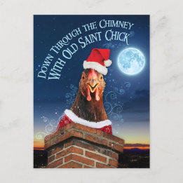 Christmas Postcard - Old Saint Chick