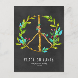 Christmas Postcard Peace on Earth