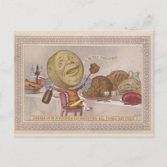 Christmas Postcard Peevish Cheese (Front)