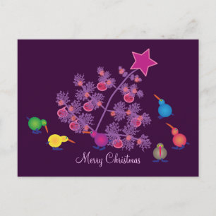 Christmas Postcards: Kiwi birds Holiday Postcard