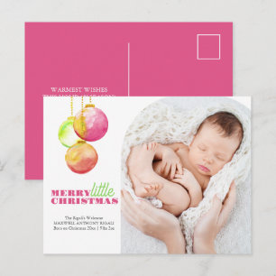 Christmas Postcards Modern Merry & Bright Photo 