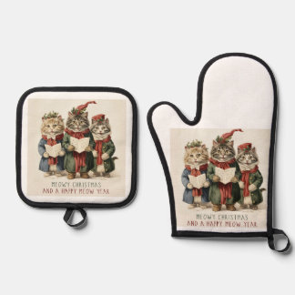 Christmas Pot Holder/Mit Oven Mitt & Pot Holder Set