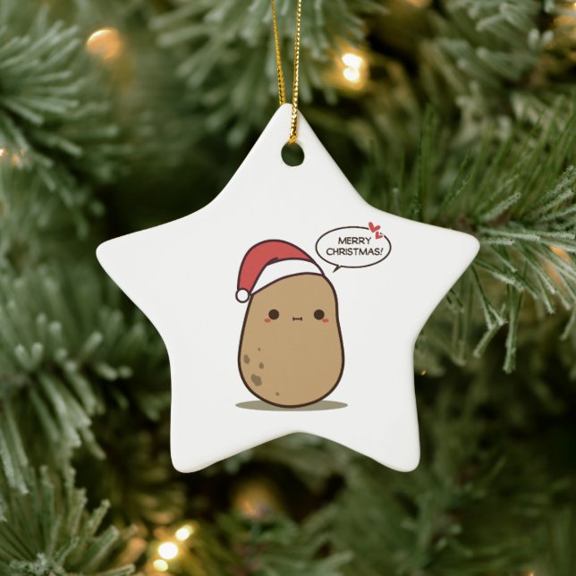 Christmas Potato Ceramic Tree Decoration (Tree)