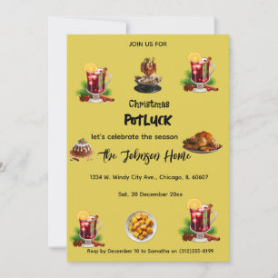 Christmas Potluck Invitation
