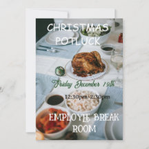 Christmas Potluck Invitation