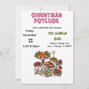 Christmas Potluck Invitation