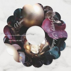 Christmas Potpourri (Personalise) Double-Sided Wine Glass Tag