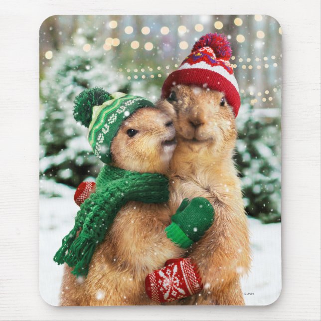 Christmas Prairie Dogs Mouse Mat (Front)