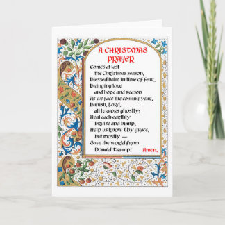 Christmas Prayer (Donald Trump) Card #1