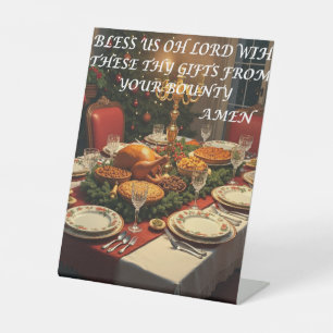 Christmas prayer table sign