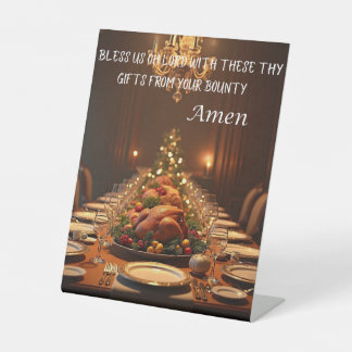 Christmas prayer table sign