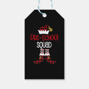 Christmas Pre School Squad Elf Teacher Student Cut Gift Tags