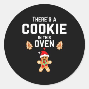 Christmas Pregnancy Announcemen Mommy Mom To Be  Classic Round Sticker